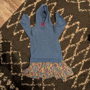 Boden Blue Hoodie with Red Accents